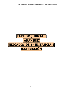 partido judicial: aranjuez juzgados de 1ª instancia e instrucción