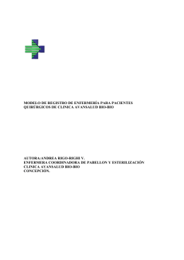 modelo de registro de enfermería para pacientes quirúrgicos de