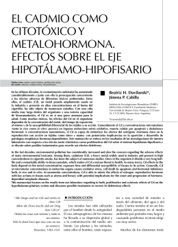 El cadmio como citotóxico y metalohormona
