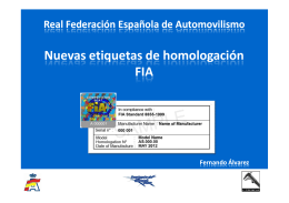 Nuevas etiquetas de homologación FIA