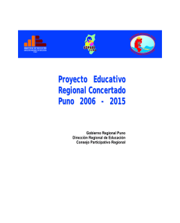 proyecto educativo regional concertado puno 2006 - 2015 - SSII-PER