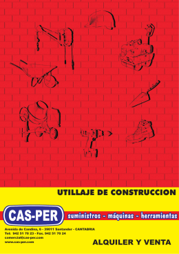 UTILLAJE DE CONSTRUCCION - Cas-Per
