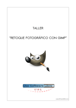 Texto "Taller Retoque Fotográfico con GIMP"