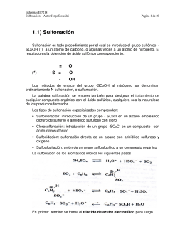1.1) Sulfonación