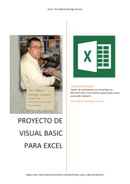Proyecto de Visual Basic para Excel