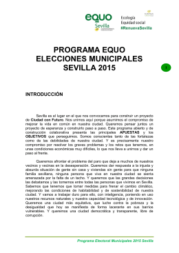PROGRAMA EQUO ELECCIONES MUNICIPALES SEVILLA 2015