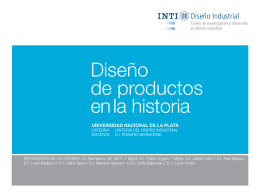 Diseño de productos en la historia - Instituto Nacional de Tecnología
