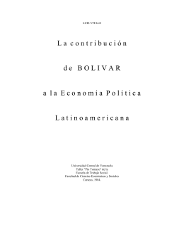 La contribución de Bolívar a la economía