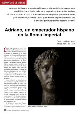 Adriano, un emperador hispano en la Roma Imperial