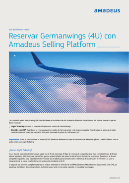 Reservar Germanwings con Amadeus