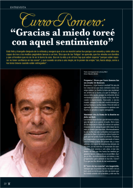 Entrevista con Curro Romero