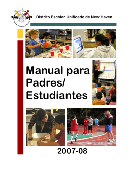 Manual para Padres/ Estudiantes - New Haven Unified School District