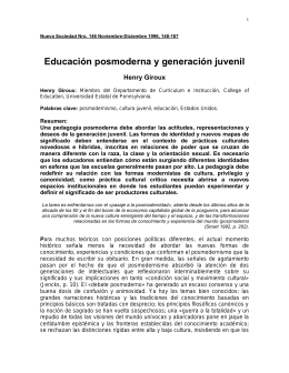 Educación posmoderna y generación juvenil