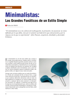 Minimalistas: - Revista El Mueble y La Madera