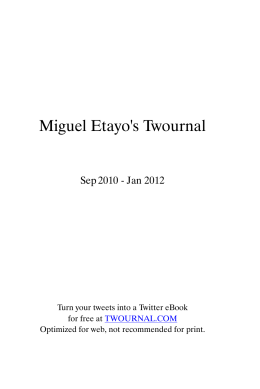 Miguel Etayo`s Twournal