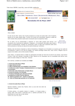 Página 1 de 4 Reiki en Madrid cursos y meditaciones, cursos de Reiki