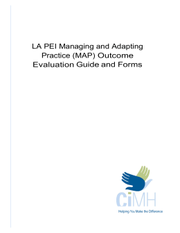 LA PEI MAP Evaluation Guide and Forms