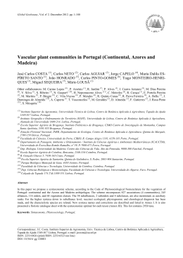 Vascular plant communities in Portugal (Continental
