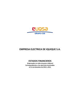EMPRESA ELECTRICA DE IQUIQUE S.A.