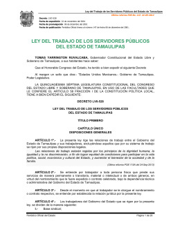 ley del trabajo de los servidores públicos del estado de tamaulipas
