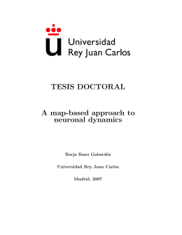 TESIS DOCTORAL A map-based approach to neuronal dynamics