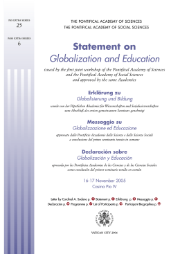 Statement on Globalization and Education