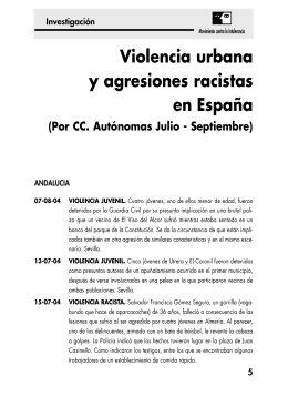 Violencia urbana y agresiones racistas en España