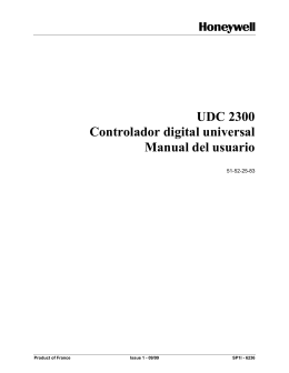 UDC 2300 Controlador digital universal Manual del usuario