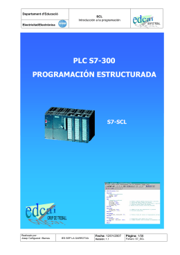 PLC S7-300 PROGRAMACIÓN ESTRUCTURADA