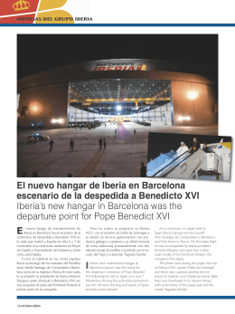 El nuevo hangar de Iberia en Barcelona escenario de la despedida