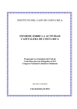 Informe Actividad Cafetalera 2012