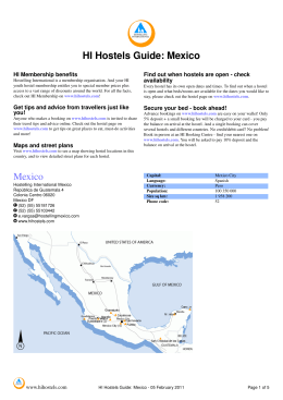HI Hostels Guide: Mexico Mexico - Hostelling International