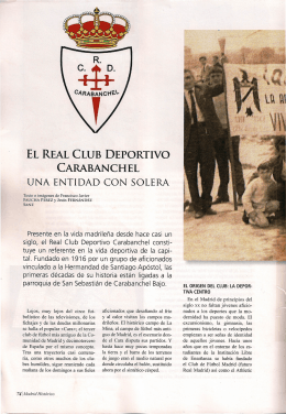 El Real Club Deportivo Carabanchel, una entidad
