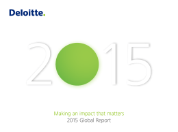 Making an impact that matters 2015 Global Report