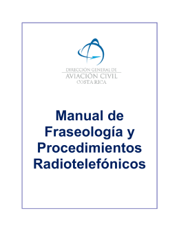 Manual de Fraseología - Dirección General de Aviación Civil