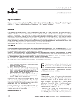 Hipotiroidismo Artículo de revisión - Colegio de Medicina Interna de