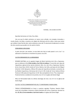 Carta Sept 2015 - Hermandad de La Paz