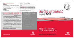 Caridad 2015 - Guión Litúrgico - Cáritas Diocesana de Zaragoza