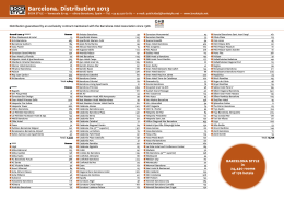 Barcelona. Distribution 2013