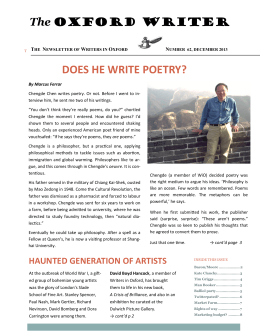 The Oxford Writer, December 2013