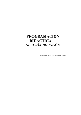 programaciÓN BILINGÜE - IES Marqués de Lozoya