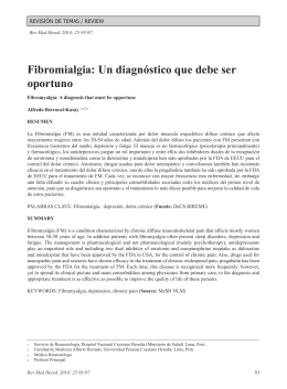 Fibromialgia: Un diagnóstico que debe ser oportuno
