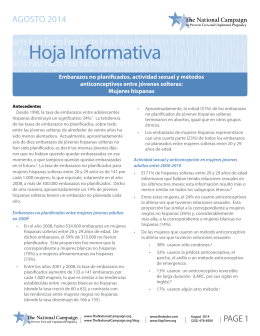 Hoja Informativa - The National Campaign | To Prevent Teen and