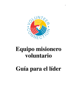 Equipo misionero voluntario Guía para el líder
