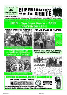 1815 - San Juan Bosco - 2015 ¡¡HACIENDO LIO!! DESPUES DE