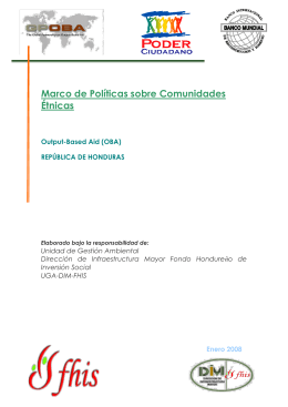oba etnias 6-02-2008.. - FHIS Fondo Hondureño de Inversión Social