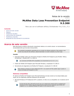 McAfee Data Loss Prevention Endpoint 9.3.300 Notas de la versión