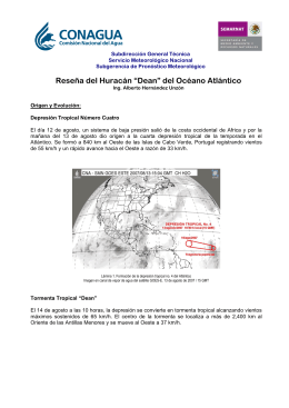 Reseña del Huracán “Dean” - Servicio Meteorológico Nacional