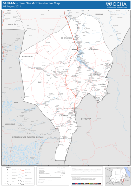 SUDAN - Blue Nile Administrative Map
