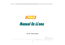 MX33 Online Manual
